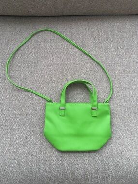 Amanda Smith Lime Green Mini Tote with Crossbody Strap